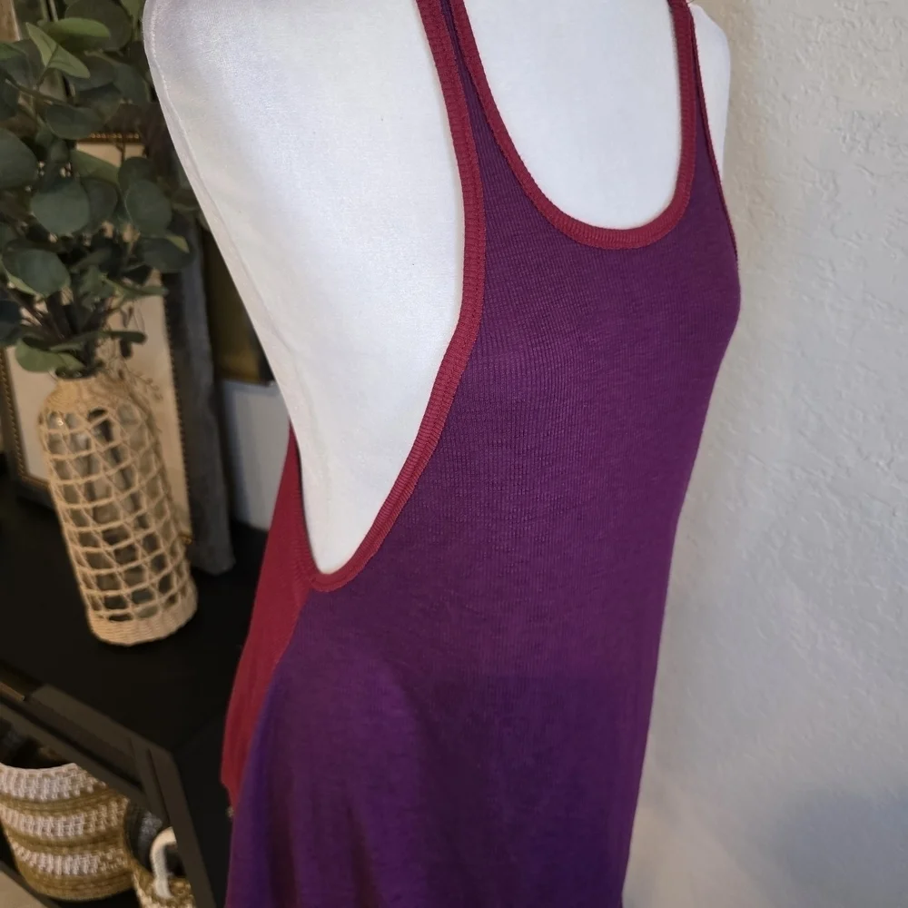 Free People Women’s Tank Top Pullover Racerback Corduroy Red Purple S